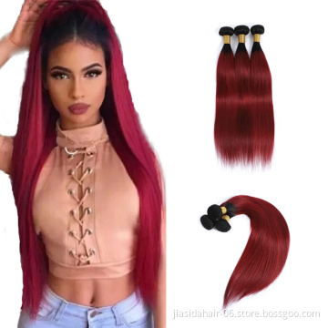 T1BBurgundy Cheap 3+1 peruvian 100%  cuticle aligned Human Hair with Closure Set Raw Indian Virgin Hair Bundles Brazilian Hair